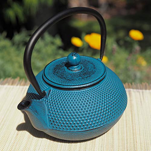 The Unique Teapot - Blue Tenshi Cast Iron Kettle, 600ml, 2 Cup Size, Japanese Design, Tetsubin Style - Image 5
