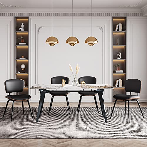 Aqg Dining Chair Mid Century Modern Dining Chairs For Kitchen Dining Living Room Chairs (Black, Pack Of 2) #TOP3