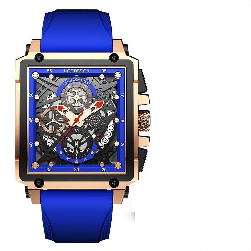 OVERFLY 8936-Blue Chronograph Watch for Men (B0BDSZDXJ9) Amazon Price History, Amazon Price Tracker