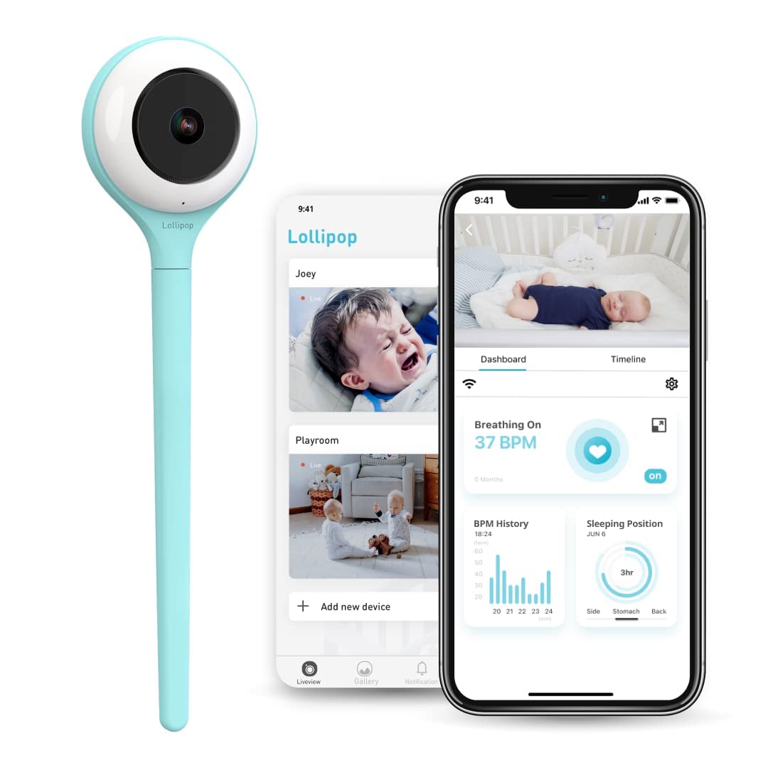 Sponsored Ad – Lollipop Baby Monitor with True Crying Detection (Turquoise)