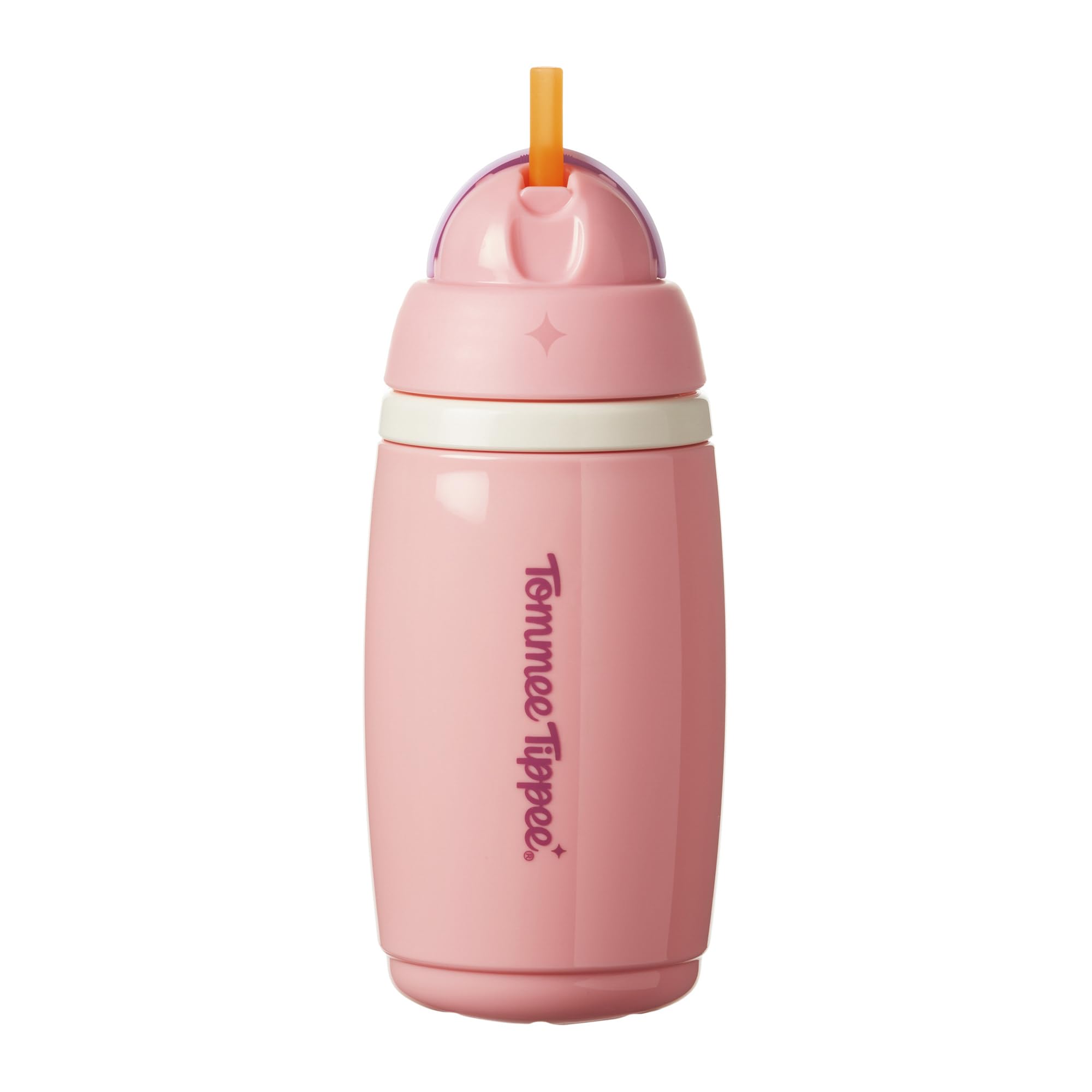 Tommee Tippee Insulated Active Straw Cup, 266ml, Spill-Proof Toddler Water Bottle for 12 Months+, Flip Lid Helps Keep Straw Clean, Pink, 1 Pack-picture-18