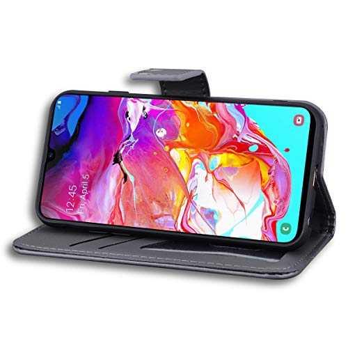 Greaked for Samsung A10/A20/A30/A50/A50/A50S/A30S Capa protetora de couro PU com compartimento para