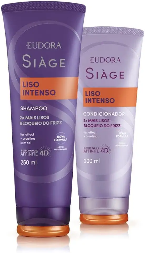 Eudora Kit Siàge Liso Intenso: Shampoo 250ml + Condicionador 200ml