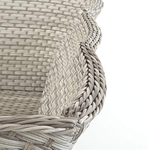 SunTime Callisto 7 Seater Garden Patio Rattan Corner Sofa Furniture Set with Adjustable Dining Glass Table (Grey) - Image 10