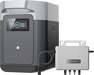 EcoFlow Delta 2 Zusatzakku 1024Wh, 0% VAT WLAN Stream Mikrowechselrichter 800W, LiFePO4-Batterie, erweiterbare Energie für Camping, Notfallstrom Zuhause, Wohnmobil