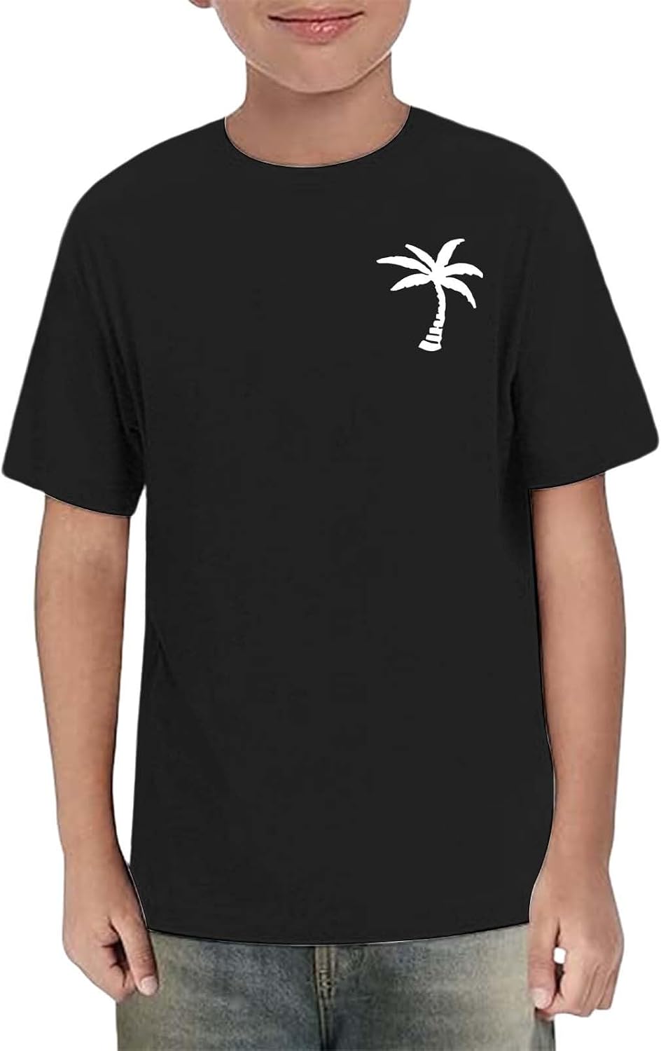 Boys Girls Pique Polo Shirts Short Sleeve Aesthetic Tops Palm Tree Active Sports Shirts Crewneck Tops School Uniform
