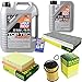 Produktbild QR-PARTS 69336906 Filter Set Inspektionspaket 6 Liter Liqui Moly Motoröl Top Tec 4200 5W-30 MANN-FILTER Innenraumfilter Luftfilter Ölfilter
