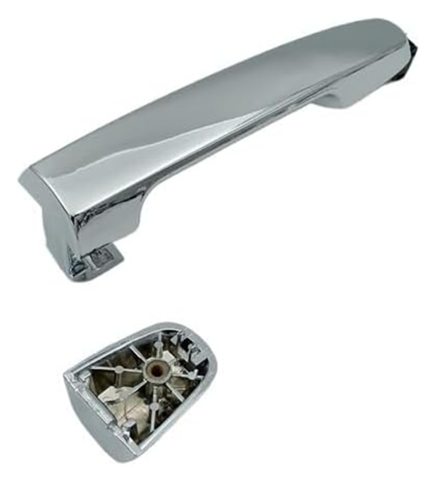 Lsdsaaza No Keyhoel 1Pc Sliding Exterior Handle For Toyota For Corolla For Vigo 2003-2014 Yaris Car Door Handle Repair Outer Exterior Chrome Front Rear Open Catcher(No Keyhoel 1Pc)