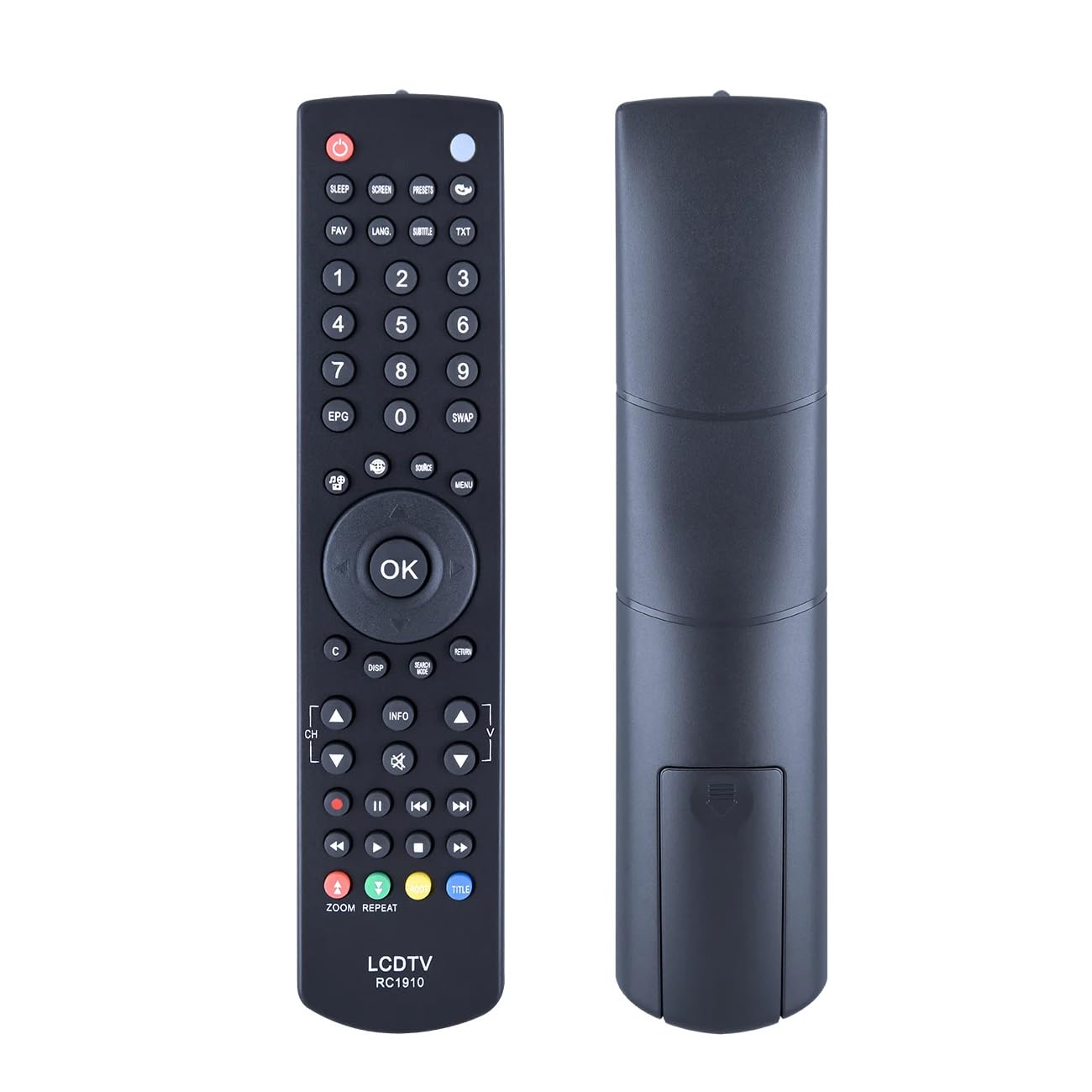 GOUYESHO New RC1910 Remote Control for Sharp Toshiba Polaroid TV Replacment Fits for Models 30070046 22DL504B 22L1333B 22L1337DB 24D1333B 24W1337DB 32DV504B P19LEDDVD12 P24LED12 LED22916TV P22LEDDVD12