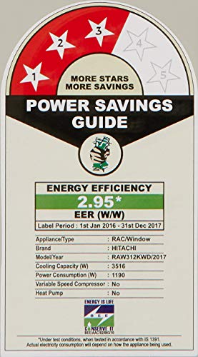 Image of Hitachi 1 Ton 3 Star Window AC (RAW312KWD Kaze Plus White)