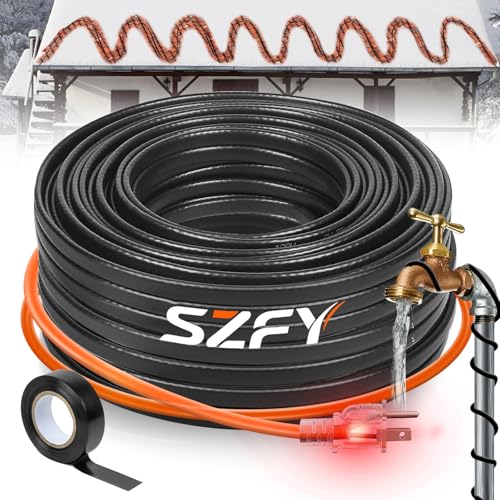 3FT Heat Tape for Water Pipes, -40&deg;F Deicing Cable,Pipe Heating Cables for...