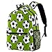 Zaini da viaggio per campus di svago, borse verdi da calcio con portabottiglie per ragazze ragazzi