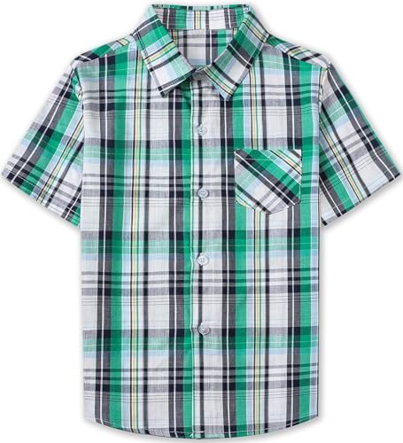 Image of SANGTREE Summer Button Down Shirts Cottn Tops for Men Women Boy Girl