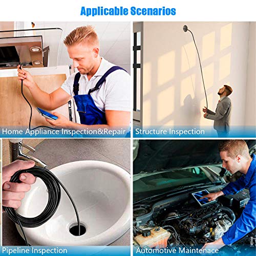 Keyohome USB Endoskop 5.5mm 3 in 1 2,0 Megapixel HD Endoskopkamera IP67 Wasserdicht Inspektionskamera mit 6 LED Starre… – Bild 5