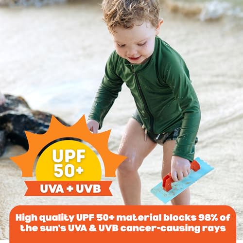 Image of SwimZip UPF 50+ Long Sleeve Rash Guard for Boys' and Girls' - Baby, Toddler, Kids