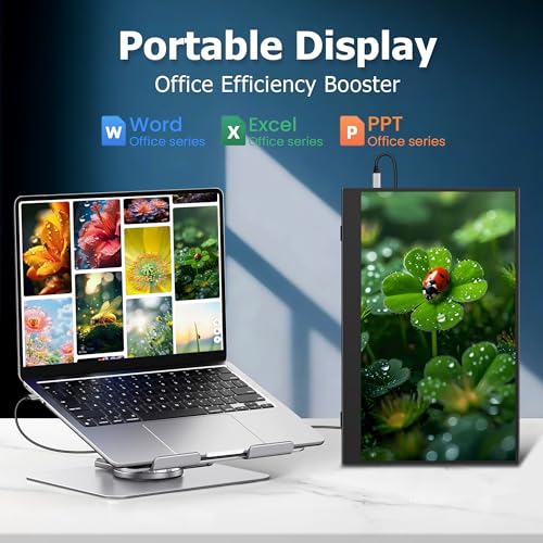 Image of 4K Portable Monitor - 15.6 Inch 3840x2160 Resolution, 100% sRGB, IPS Screen with Built-in Speakers, USB-C /HDMI Connectivity, External Second Monitor for Laptop /MacBook /Switch /PS5 /PS4 /Xbox