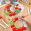 Epakh 30 Pcs Fall Apple Craft Kits, Fall Coloring Wreath Crafts Color Your Own Apple Crafts DIY Paper Kits for Autumn Activity Home Thanksgiving Party Decors Supplies #2
