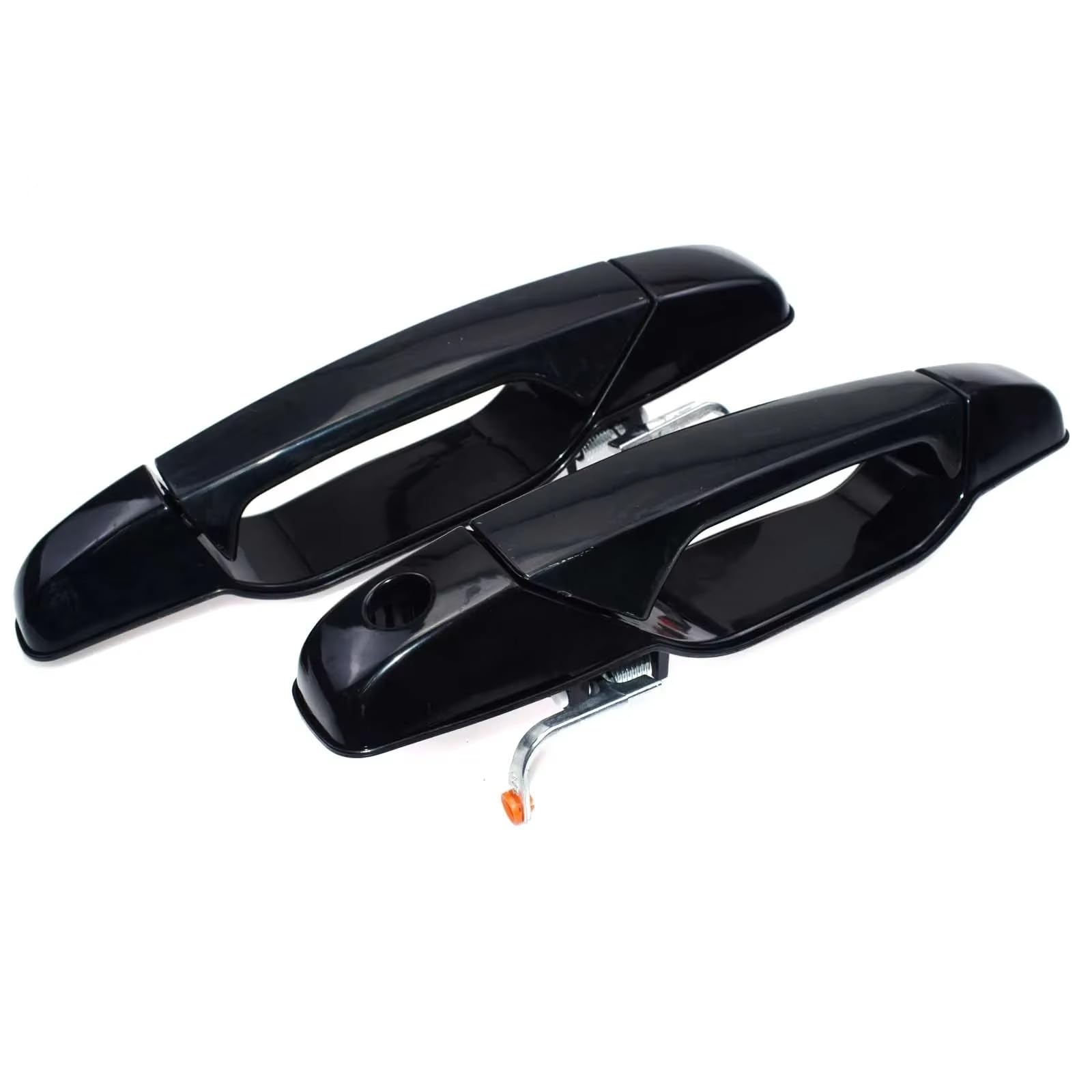Qjahxkf Black Front Pair Replacement Exterior Door Handles Outside Door Handle For Chevrolet For Avalanche For Tahoe For Silverado For Suburban 2007-2014 Outer Handle(Black Front Pair)
