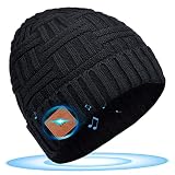 GREENEVER Bluetooth Beanie Hat Mens Gifts Christmas Stocking Stuffers Gifts for Men Women Black