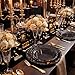DaYammi 60PCS Black Plastic Plates, Heavy Duty Black Disposable Plates Premium 10inch Dinner Platos Hard Plastic Platos Disposable for Party and Wedding Bridal Shower