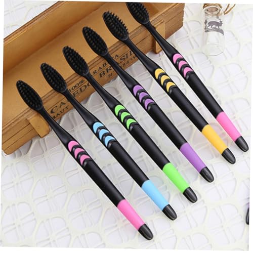 COLLBATH 10 Stück Teiliges Holz Zahnbürsten mit Aktivkohle Weiche Borsten Ergonomischer Rutschfester Griff Umweltfreundlich und Biologisch Abbaubar Zahnpflege für Zufällige Farbe – Bild 8