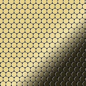 ALLOY Penny-BM Mosaikfliese Metall gold 0,88 m2