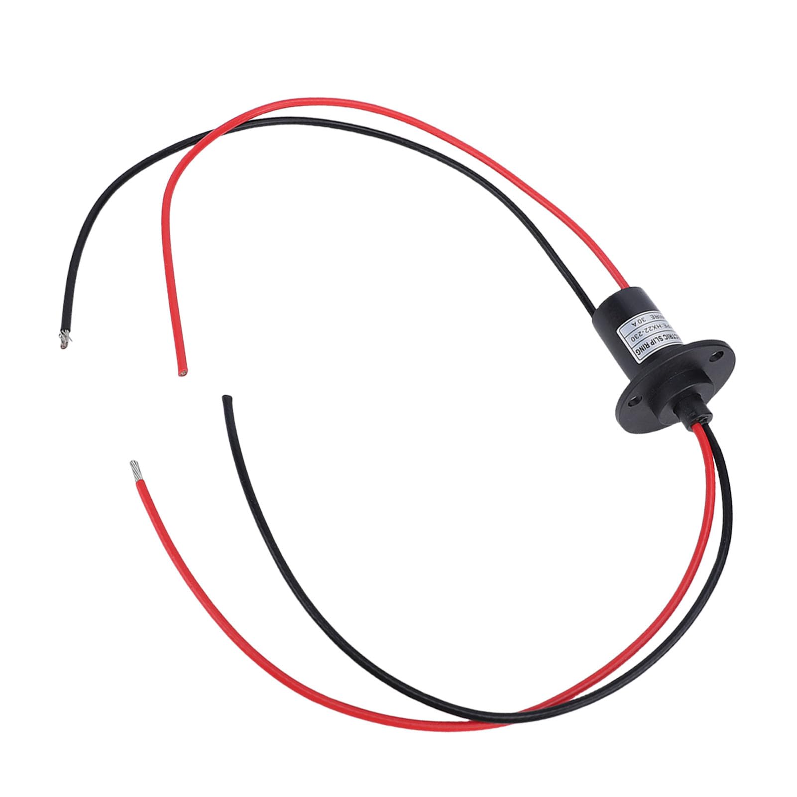 Tissting Collecteur Tournant Electrique 2 Fils 30A 250RPM Diametre 22mm/0.87in Rotation 360 Degres, Pour Equipements De Test Camera PTZ Et Plateformes Tournantes