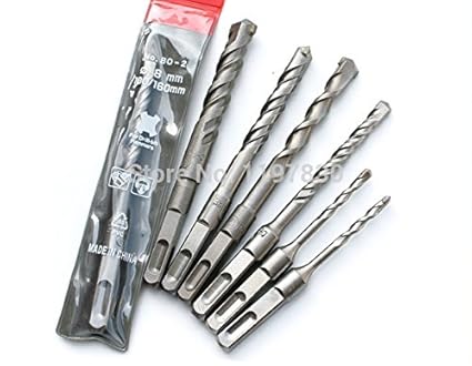 Generic Four hollow squre shank 6pcs 6-16*200mm hard alloy Tip electric Hammer Drill Bit for concrete/brick/wall drilling