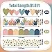 Boho Bulletin Board Borders Classroom Colorful Border Stickers Boho Die-Cut Border Trims Bulletin Board Scalloped Borders Self-Adhesive for School Blackboard Chalkboard Desk, 91.8 Ft