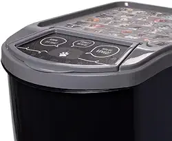 Pote Armazenar Ração Dispender Pet Cachorro Gato Tampa 20l (Preto)