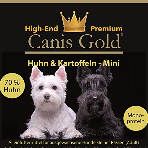 Canis Gold Adult Mini 70% Huhn + Kartoffeln (Monoprotein) | getreidefrei | Trockenfutter (5 kg)