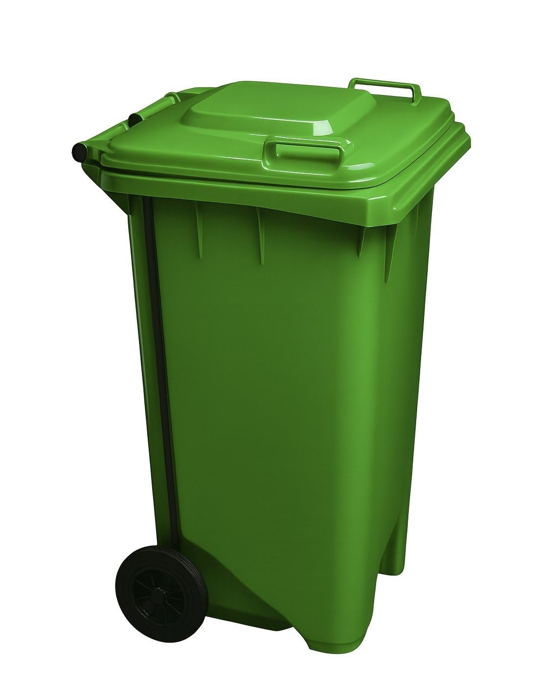 JARDIN202 - Contenedor de basura 120L - Con pedal - Verde