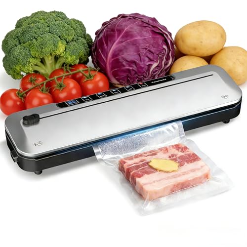 75Kpa Vac Sealer, 6-In-1 Modes & Timer, Compact, Cutter +10Bags