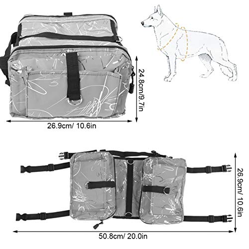 Fishawk Bolsa de sela para cães, mochila para cães, portátil, confortável, conveniente com cinto de