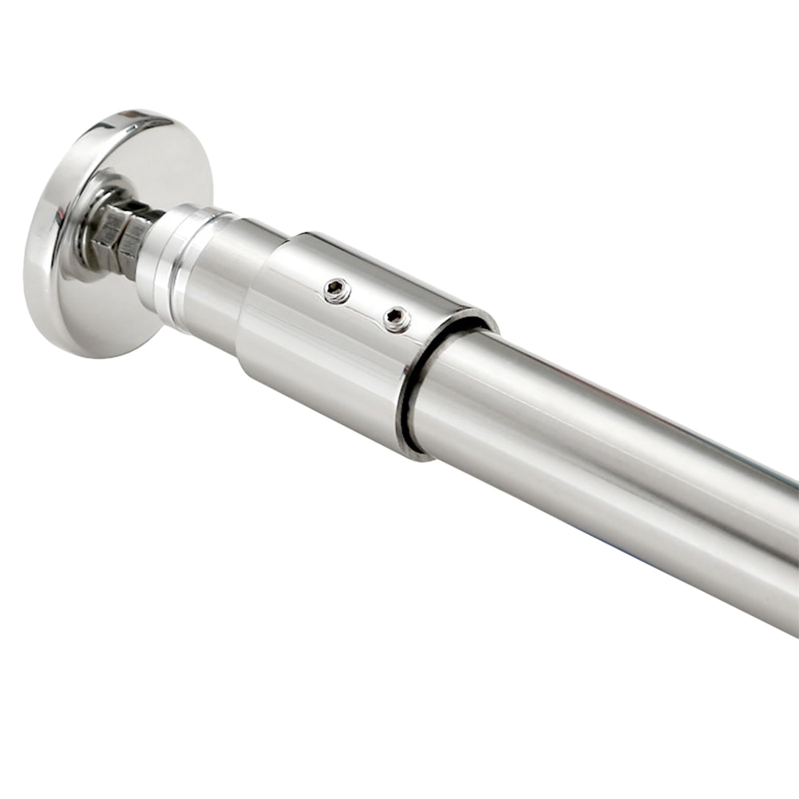 Klemmstange Duschvorhang 32 mm Durchmesser, 60 bis 160 cm, Ohne Bohren | Gardinenstange Ausziehbar Tragkraft 50 Kg, für Bad, Balkon, Kleiderschrank und Wohnzimmer(60cm/24in)