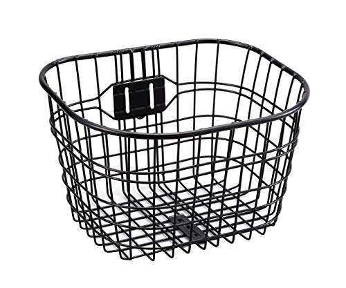 自転車用前カゴ タフナカーゴP5306 パイプ前カゴ 取付金具付 SSK-P5306 ブラック