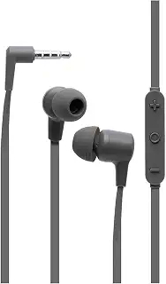 humor EARPHONES イヤホン 有線 3.5mm ジャック イヤホンマイク (グレーブラック) | マイク付き カナル型 イヤフォン 小型 軽量 イヤホンジャック 通話可能 音量調節 ステレオイヤフォン ヘッドホン 音量調整 音楽 動画視聴 イヤーキャップ付き S M L