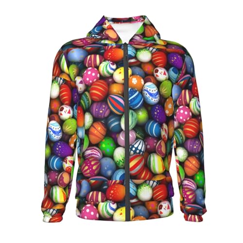 Easter Eggs2 Kid Hoodies Boys Zip Up Sweatshirts Girls Pullover with Pocket2