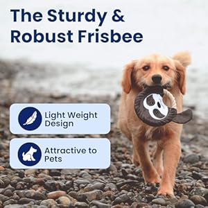 PAWSPIK® Frisbee Tug-of-War Disc Toy, Eco-friendly Recycled Material, Squeaker Toy for Medium and Large Dogs, for Throwing & Fetching 8.5″ Diameter (Sleepy Sloth)