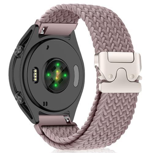 #VerdientProvisionen<br>20mm Nylon Armband für Garmin Forerunner 570 42mm/Approach S50/Vivoactive 6 Sport Geflochtenes Uhrenarmbänder für Garmin Approach S44/Forerunner 165/Vivoactive 5/vívomove Trend/Venu Sq 2 Lila