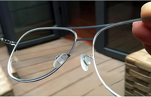 Miniatura 3 de BEHLINE - Almohadillas de nariz para anteojos, de silicona suave, almohadillas para la nariz para lentes Mykita (negro, 1 par)