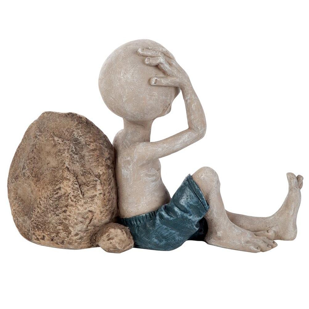 Toscano Surfer-Typ, Nicht von Dieser Welt stammende Alien-Statue, Trendiger Surfer-Typ, außerweltliche Alien-Skulptur, Gartendekoration, Kunstharz, Kunsthandwerk,
