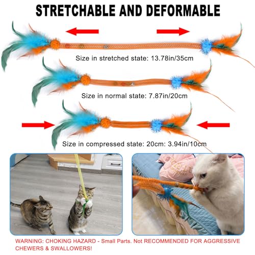 PetGens Jouet Chat Interactif, Jouets pour Chats à Ressort avec Boules Herbe à Chat, Plumes, Clochettes Jouet Chat Interieur – Image 5