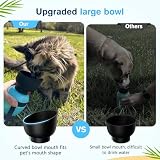 Pecute Trinkflasche Hunde für Unterwegs 350ml, 2-in-1 Faltbare Wasserschale