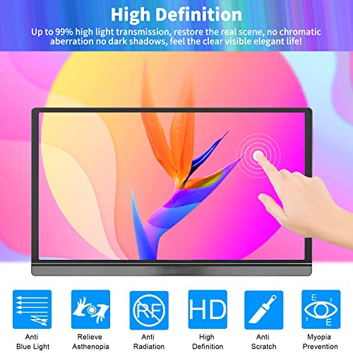 2 Pack Anti Blue Light Screen Protector Compatible With Mnn/Kyy/Arzopa/Innoview/Lepow/Zscmalls/Newsoul/Asus/Qqh 15.6-Inch Portable Monitor, Eye Protector Anti Smudge Anti Glare Screen Protector For 15.6’’ Portable Monitor #TOP3