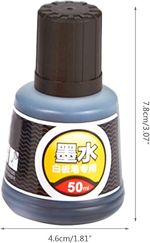 Miniatura 4 de CUCUDAI 1 botella de tinta de repuesto de 1.7 fl oz para recargar tintas, rotulador de pizarra blanca, negro, rojo, azul, 3 colores, suministros de