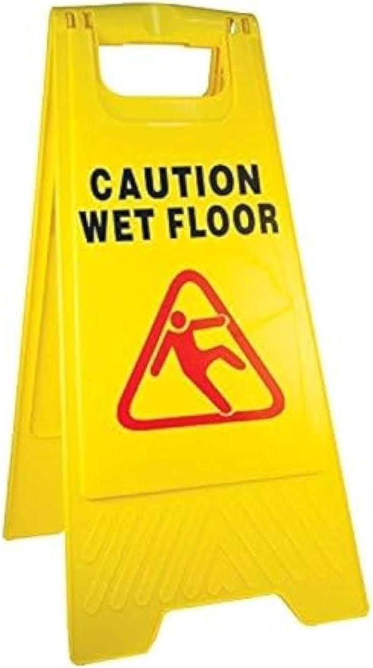 Hasanat Essentials Foldable Caution Wet Floor Sign Board