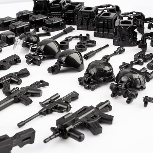 Image of Weapons Pack Military Weapons Accessories Chicken Gear Weapon Parts Toys Military Equipment Battle Blocks Bricks Compatible with Major Brand, 3 Years Old and up, Us Weapons(88pcs)