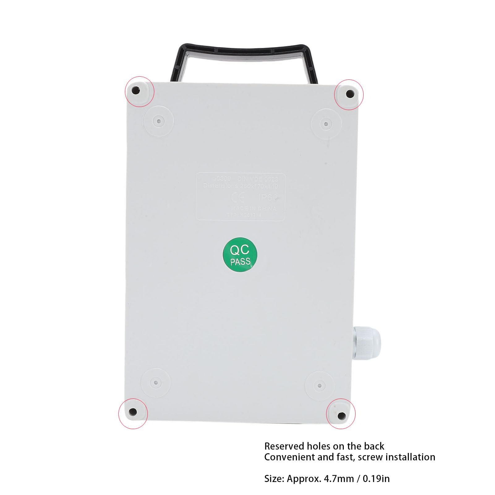 Cocoarm Przemysłowa Skrzynka Gniazdkowa, Przenośna, Wodoszczelna Skrzynka Gniazdkowa z Uchwytem na Plac Budowy i Warsztat