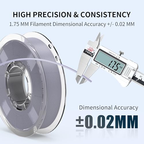 Image of RAMBERY 3D Printer Filament Bundle, PLA Plus Filament 1.75mm, 8 Colors PLA+ Filament, Dimensional Accuracy + /- 0.02mm, 8 Pack 250g Spool, Black /White /Red /Yellow /Gray /Blue /Pink /Mint Green